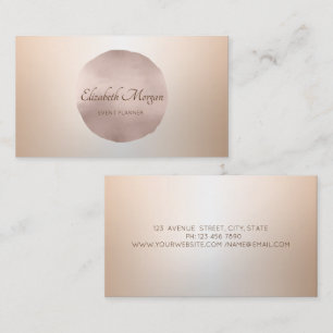 Elegante Professionele Roze Gouden Cirkel Visitekaartje