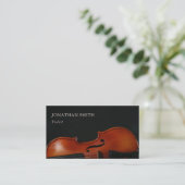 Elegante Professionele Violist Modern Zwart & Wit Visitekaartje (Staand voorkant)