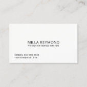 Elegante professionele witte basis visitekaartje (Voorkant)