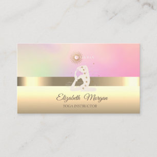 Elegante professionele yogadocente meisje Chakras Visitekaartje