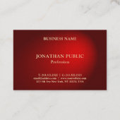 Elegante professionele zwarte rode damast Sjabloon Visitekaartje (Achterkant)