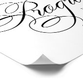 Elegante programma's Zwart Script | Horizontale ta Poster (Hoek)