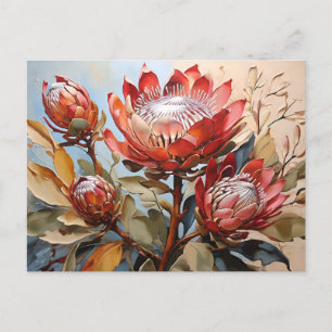 Elegante Protea Art sierlijk bloemontwerp Briefkaart