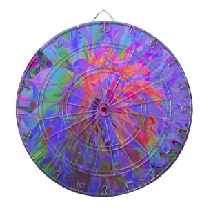 Elegante psychedelische decoratieve dahlia bloem dartbord