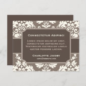 Elégante publicité commerciale Damask carte postal (Devant / Derrière)