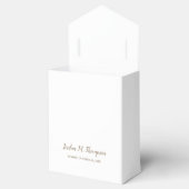 Elegante Pure Wit Goud kruis Aangepaste doopsel Bedankdoosjes (Geopend)