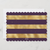 Elégante Purple Gold Photo Joyeuse Carte de Noël (Dos)