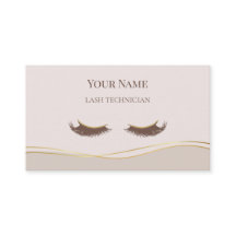 Elegante QR-code Beige en Goud Wimpertechnicus