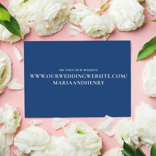 Elegante QR Code Bloemen RSVP Online Eenvoudig Bla Informatiekaartje