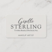 Elegante QR-code Modern Slate Grey Script Visitekaartje (Voorkant)