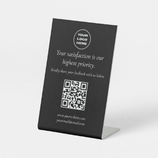 Elegante QR-code Reclamebord Met Voetstuk