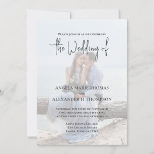 Elegante QR-code RSVP-fotosjabloon Kaart