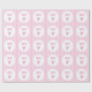 Elegante Quinceañera bloemboeket Roze & Wit Cadeaupapier