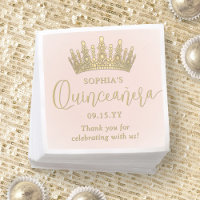 Elegante Quinceañera-kroon Chic Roze en Goud