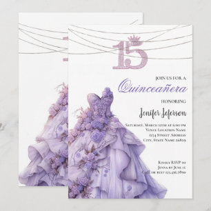 Elegante Quinceanera Uitnodiging
