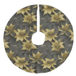 Elegante Radiance Poinsettia Delight Imitatie Linnen Kerstboom Kleed