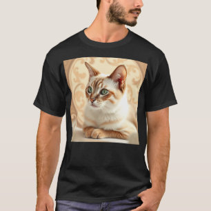 Elegante Ragdoll Cat in Art Nouveau T-shirt