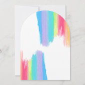Elegante Rainbow Arch bruiloft Kaart (Achterkant)