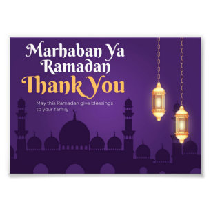 Elegante Ramadan Groeten- Kaart Ramadan Kareem Foto Afdruk