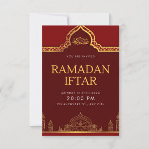 Elegante Ramadan Iftar-uitnodiging Modern islami Kaart