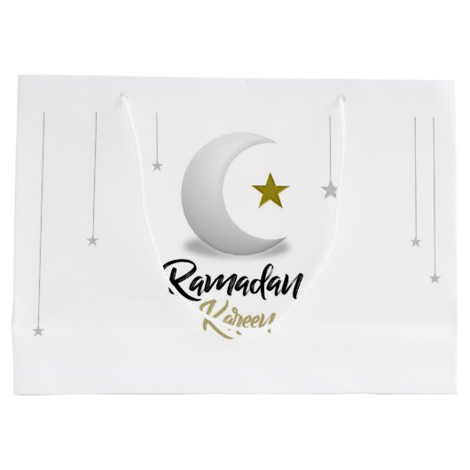 Elegante Ramadan Kareem Halve Maan Ontwerp Islamit Groot Cadeauzakje (Achterkant)