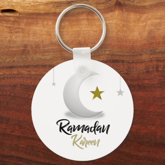 Elegante Ramadan Kareem Halve Maan Ontwerp Islamit Sleutelhanger (Achterkant)