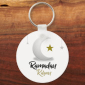 Elegante Ramadan Kareem Halve Maan Ontwerp Islamit Sleutelhanger (Voorkant)