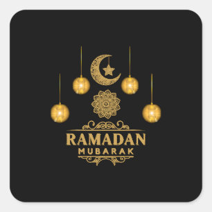 Elegante Ramadan-nachten - Eid Mubarak 2024-vakant Vierkante Sticker