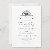 Elegante Ranch Westerne Country Cowboy Wedding Kaart (Voorkant)