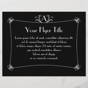 Elegante rand met aanpasbare naamletters flyer