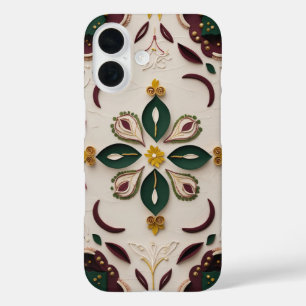 Elegante Rangoli & Kolam Floral iPhone Case