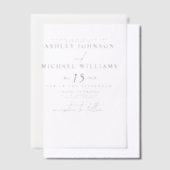 Elegante Real Vellum Overlay Modern Script Wedding Uitnodigingen (Offset)