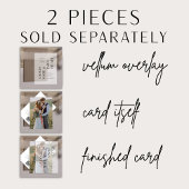 Elegante Real Vellum Overlay QR Code Foto bruiloft Kaart