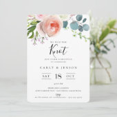 Elégante Réception Bouquet de Jardin Invitation (Debout devant)
