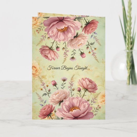 Elégante Réception de mariage Menu & Programme (Dos)