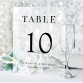 Élégante Réception de mariage Numéro de table Fros