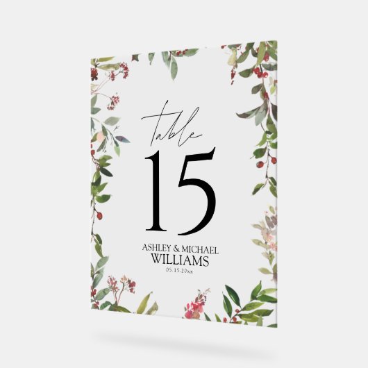 Elégante Réception Fleur sauvage d'hiver Berry (Angle)