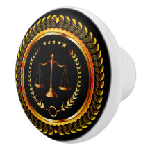 Elegante Recht Schalen van Gerechtigheid Ladeknopp