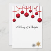 Élégante Red Bauble Noël Invitation (Dos)