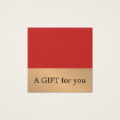 Elegante Red Faux Gold Bold Salon Vierkante Visitekaartjes (Voorkant)