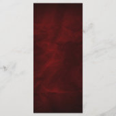 Elegante Red Silver Wedding Menu Rack Kaart (Achterkant)