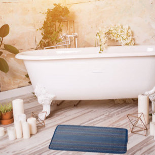 Elegante Regatta Streep Blauw sinaasappel Roze Wit Badmat