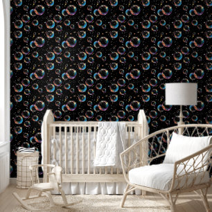 Elegante regenboogbubbels naadloze Schattigee patr Behang