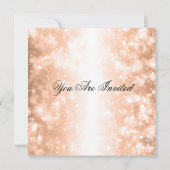 Elegante Rehearsal Dinner Roze Goud Glans Lichtjes Kaart (Achterkant)