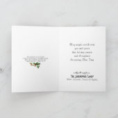 Elegante religieuze gouden kerst engel kaart (Binnen)