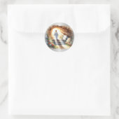 Elegante religieuze opstanding Pasen Ronde Sticker (Tas)