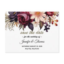 Elegante Renaissance Bloemen Save The Date Briefka