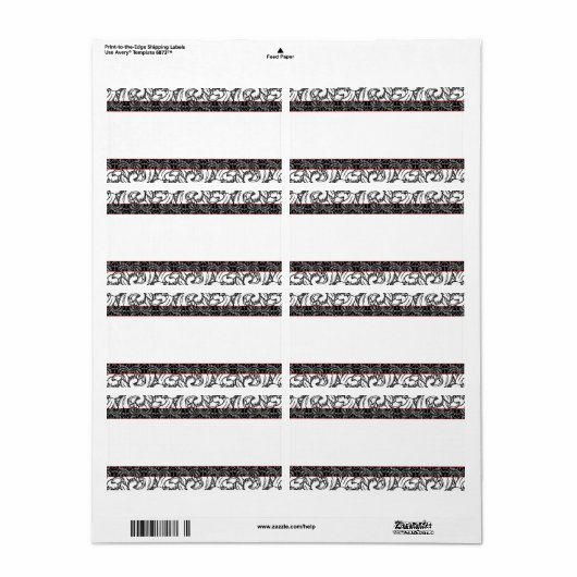 Elegante renaissance graveur Antiek stijl Etiket (Full Sheet)