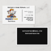 Elegante reparatie Handyman Visitekaartje (Voorkant / Achterkant)