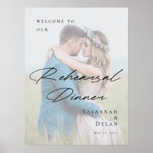 Elegante repetitie diner foto welkom poster